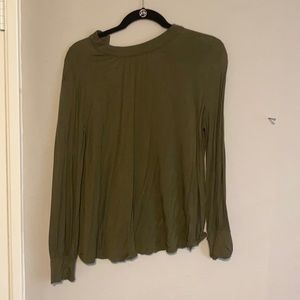 Mock neck green long sleeve